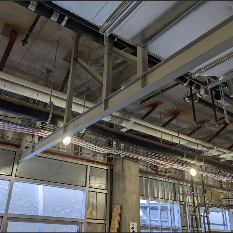 Peter lougheed hospital sliding wall structure.